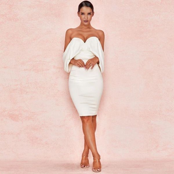 ocstrade white off shoulder short sleeve knee length tie distinctive bodycon dress hi1138-white, Black;gray
ocstrade white off shoulder short sleeve knee length tie distinctive bodycon dress hi1138-white, Black;gray