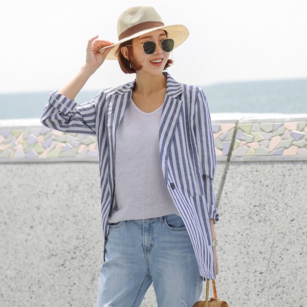 office ladies long sleeve thin women's jacket one button pockets blazer women elegant striped female jacket work blazer feminino, White;black
office ladies long sleeve thin women's jacket one button pockets blazer women elegant striped female jacket work blazer feminino, White;black