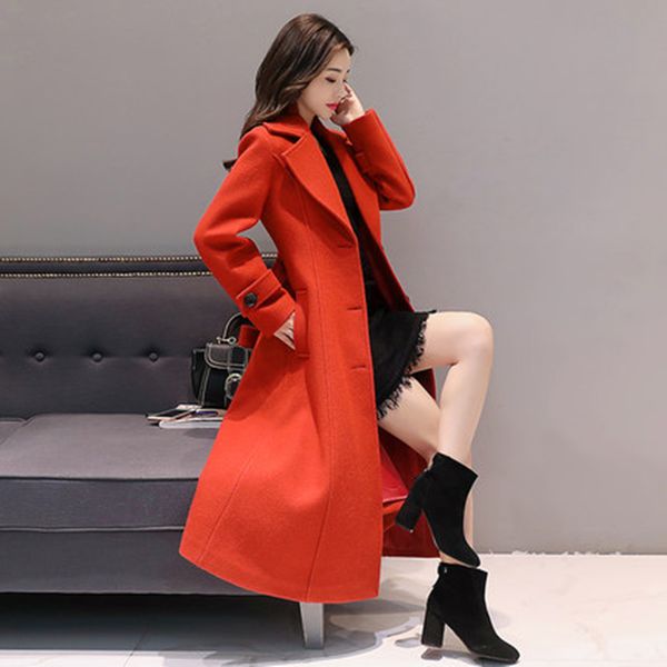 autumn high-quality winter fashion women long woolen coat 2020 new slim red long jacket thicken warm casual female parka yxr781, Black
autumn high-quality winter fashion women long woolen coat 2020 new slim red long jacket thicken warm casual female parka yxr781, Black