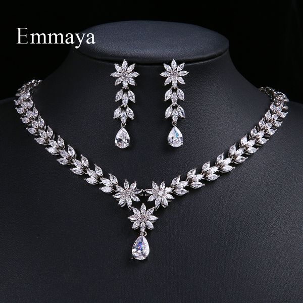 emmaya fancy jewelry sets teardrop silver pendant zircon round pendant necklace present female classic earring anniversary set
emmaya fancy jewelry sets teardrop silver pendant zircon round pendant necklace present female classic earring anniversary set