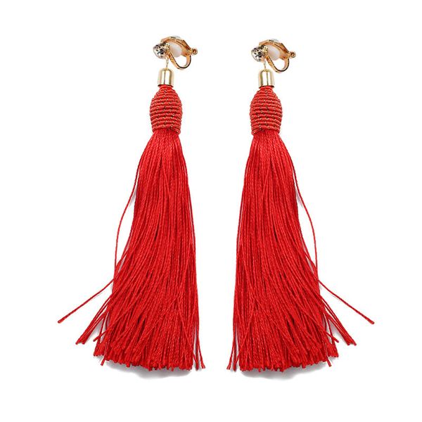 jio6 color new brand vintage long tassel clip on earrings no pierced boho ethnic earrings for women jewelry wholesale, Silver
jio6 color new brand vintage long tassel clip on earrings no pierced boho ethnic earrings for women jewelry wholesale, Silver