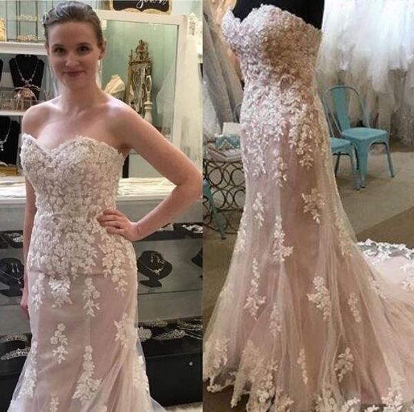 2019 new pink tulle sweetheart mermaid wedding dresses bridal gowns 2019 vestido de novia wedding gowns crystal lace applique, White
2019 new pink tulle sweetheart mermaid wedding dresses bridal gowns 2019 vestido de novia wedding gowns crystal lace applique, White