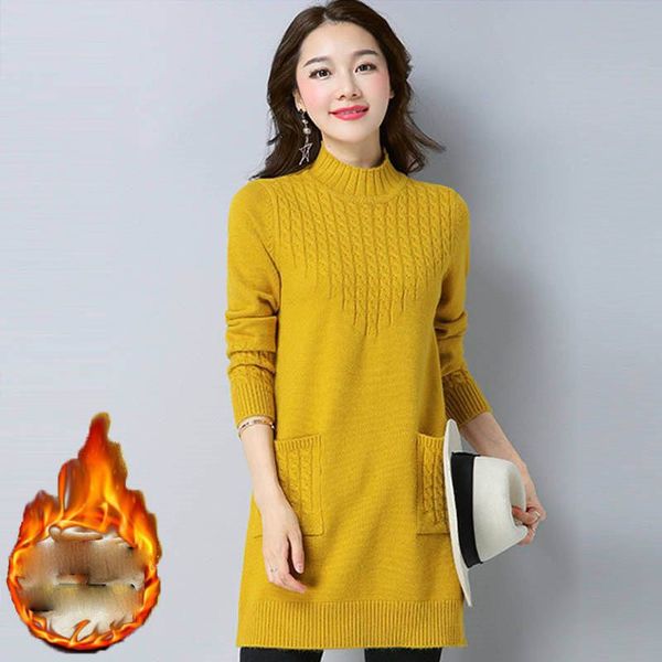 2019 autumn winter woman fashion loose fleece knitted pullovers sweater dress female casual warm plus velvet knitwear jumper x94, White;black
2019 autumn winter woman fashion loose fleece knitted pullovers sweater dress female casual warm plus velvet knitwear jumper x94, White;black