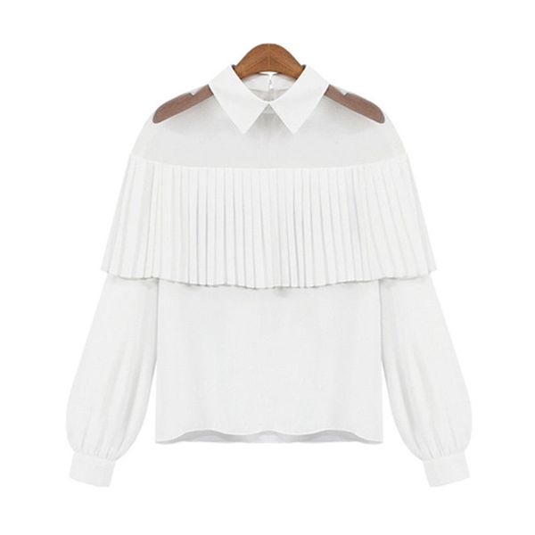 2017 autumn lace shirt chiffon shirt women long sleeve women blusas camisas femininas solid t tee, White
2017 autumn lace shirt chiffon shirt women long sleeve women blusas camisas femininas solid t tee, White