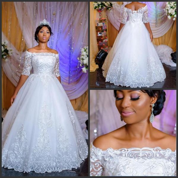 2020 new short sleeve ball gown off shoulder african wedding dresses bridal gowns lace applique beaded white wedding gowns south africa
2020 new short sleeve ball gown off shoulder african wedding dresses bridal gowns lace applique beaded white wedding gowns south africa