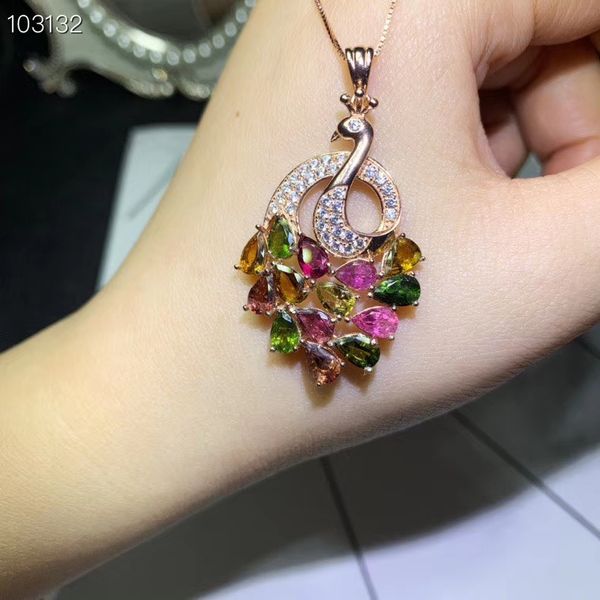 natural multicolor tourmaline pendant natural gemstone pendant s925 silver lovely grace peacock women party luck fine jewelery
natural multicolor tourmaline pendant natural gemstone pendant s925 silver lovely grace peacock women party luck fine jewelery