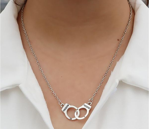2020 harajuku letter om small handcuffs necklaces 90s aesthetic accessories gothic igirl chain jewelry collier femme egirl, Silver
2020 harajuku letter om small handcuffs necklaces 90s aesthetic accessories gothic igirl chain jewelry collier femme egirl, Silver