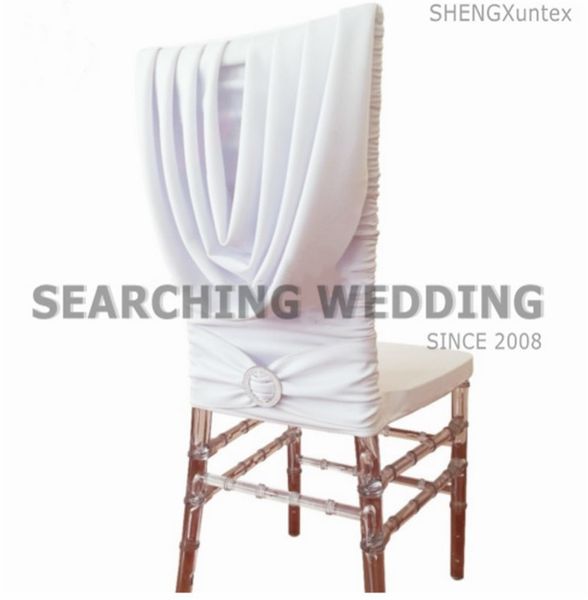 white color pleated chiavari spandex chair cover with swag drape for wedding banquet decoration
white color pleated chiavari spandex chair cover with swag drape for wedding banquet decoration