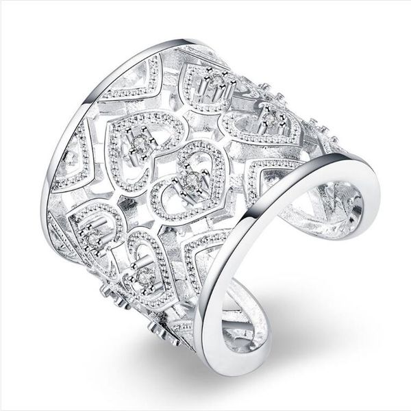 epacket dhl plated sterling silver inlaid stone heart ring dasr106 us size open adjustable; women's 925 silver plate with side stones r
epacket dhl plated sterling silver inlaid stone heart ring dasr106 us size open adjustable; women's 925 silver plate with side stones r