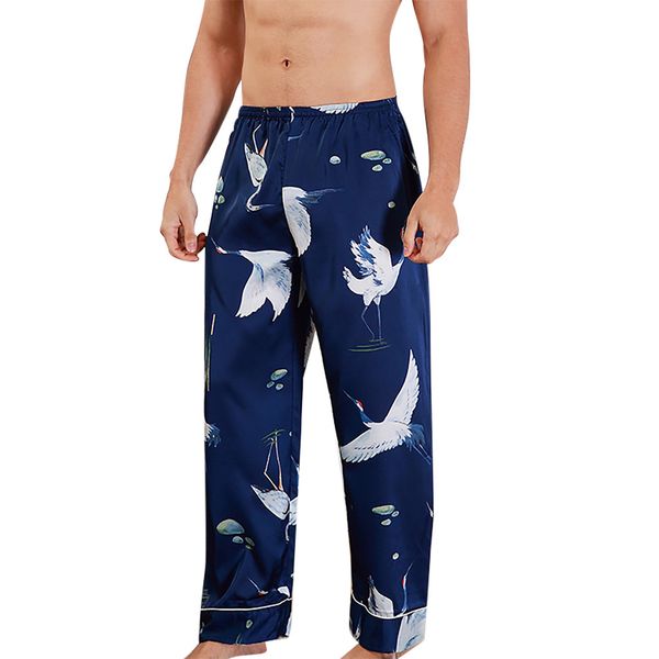 jaycosin men sleepwear bottims spring summer autumn winter man simulation silk pajamas male lingerie print long sleep pants men, Black;brown
jaycosin men sleepwear bottims spring summer autumn winter man simulation silk pajamas male lingerie print long sleep pants men, Black;brown