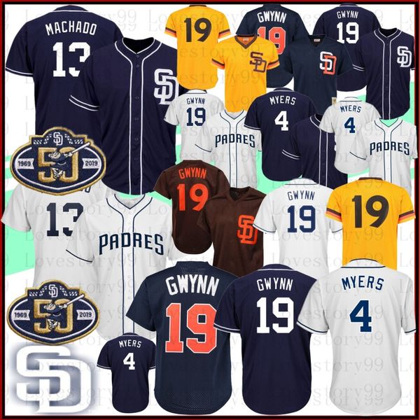 13 Manny Machado San Diego 50th Anniversary Padres Baseball Jerseys 4 Wil Meyers 19 Tony Gwynn Navy Blue White Cool Base 100% Stitched
13 Manny Machado San Diego 50th Anniversary Padres Baseball Jerseys 4 Wil Meyers 19 Tony Gwynn Navy Blue White Cool Base 100% Stitched