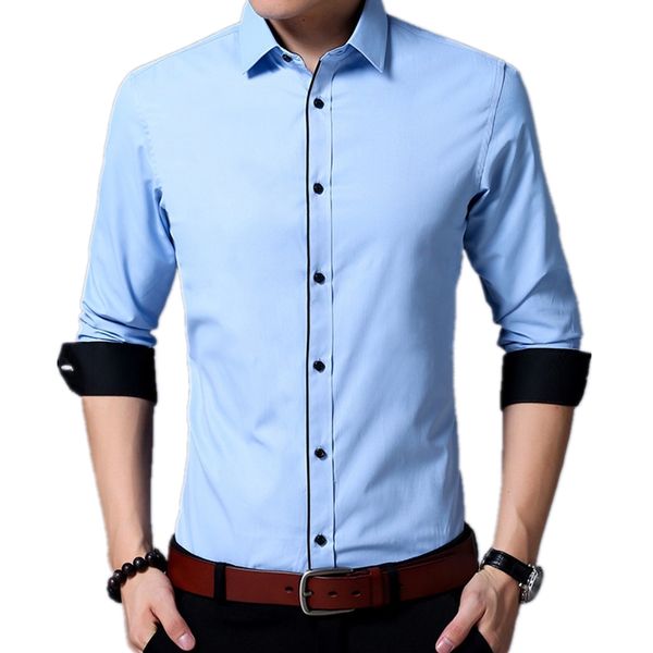 casual shirt men clothes silm fit cotton blend chemise homme manche longue mens dress shirts brand camisa masculina, White;black
casual shirt men clothes silm fit cotton blend chemise homme manche longue mens dress shirts brand camisa masculina, White;black