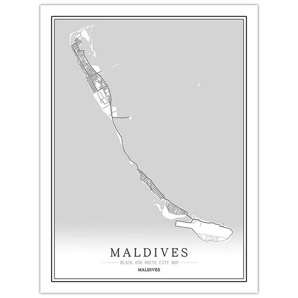 maldives black and white city map poster nordic living room wall art home decor canvas painting creative gift
maldives black and white city map poster nordic living room wall art home decor canvas painting creative gift