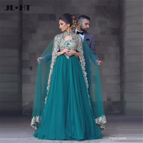 muslim arabic evening dresses with cape shawl long sleeve appliques prom gown party dress tulle evening dress for women, White;black
muslim arabic evening dresses with cape shawl long sleeve appliques prom gown party dress tulle evening dress for women, White;black