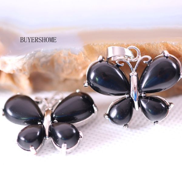 25x30mm silver color women butterfly necklace pendant natural stone beads black onyx 1pcs k465
25x30mm silver color women butterfly necklace pendant natural stone beads black onyx 1pcs k465