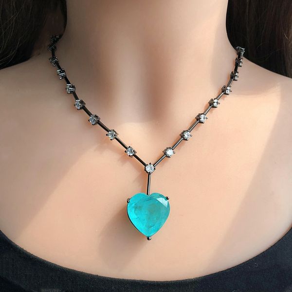 luxury green blue heart fusion stone pendant necklace for women sparking cubic zirconia chockers necklace fashion jewelry bijoux, Silver
luxury green blue heart fusion stone pendant necklace for women sparking cubic zirconia chockers necklace fashion jewelry bijoux, Silver