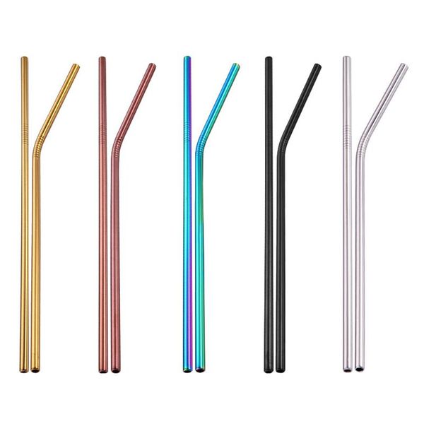 colorful stainless steel drinking straw 21.5cm straight bent reusable straws juice party bar accessorie
colorful stainless steel drinking straw 21.5cm straight bent reusable straws juice party bar accessorie