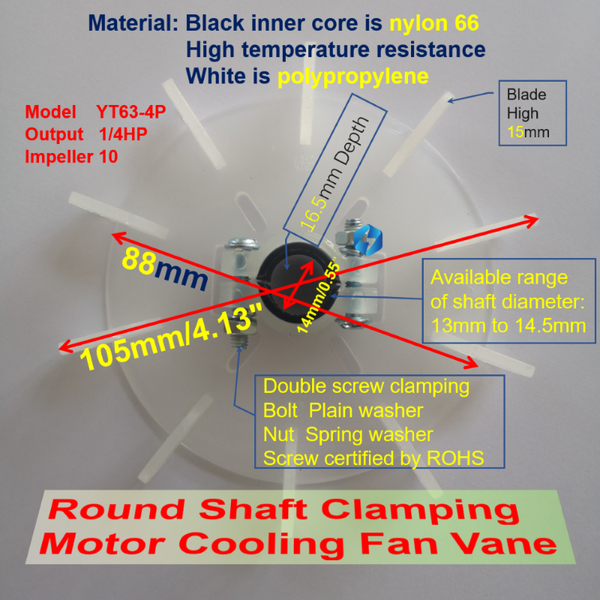 100pcs round shaft double screw clamping 10 impeller motor cooling plastic fan vane yt63-4p (105mm) replacement 9,11,14mm inner
100pcs round shaft double screw clamping 10 impeller motor cooling plastic fan vane yt63-4p (105mm) replacement 9,11,14mm inner