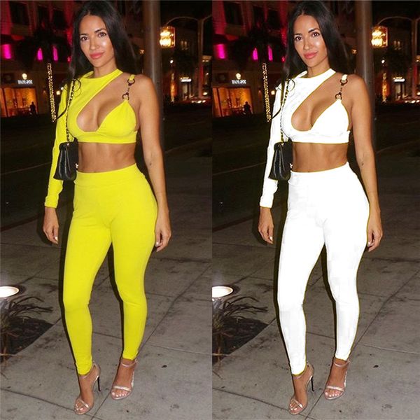 womens two piece pants fashoin solid color one shoulder hollow out skinny two piece sets low cut patchwork 2pcs, White
womens two piece pants fashoin solid color one shoulder hollow out skinny two piece sets low cut patchwork 2pcs, White
