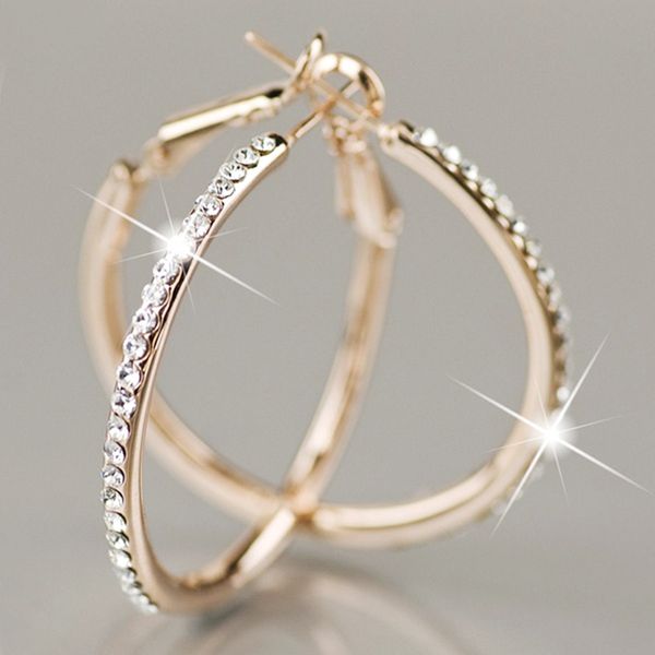 fashion crystal hoop earrings classic full rhinestone circle earring wedding jewelry womens accessories for female gift, Golden;silver
fashion crystal hoop earrings classic full rhinestone circle earring wedding jewelry womens accessories for female gift, Golden;silver