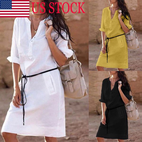 hirigin fall 2018 new women comfortable casual loose cotton shirt mini dress outwear plus size, Black;gray
hirigin fall 2018 new women comfortable casual loose cotton shirt mini dress outwear plus size, Black;gray