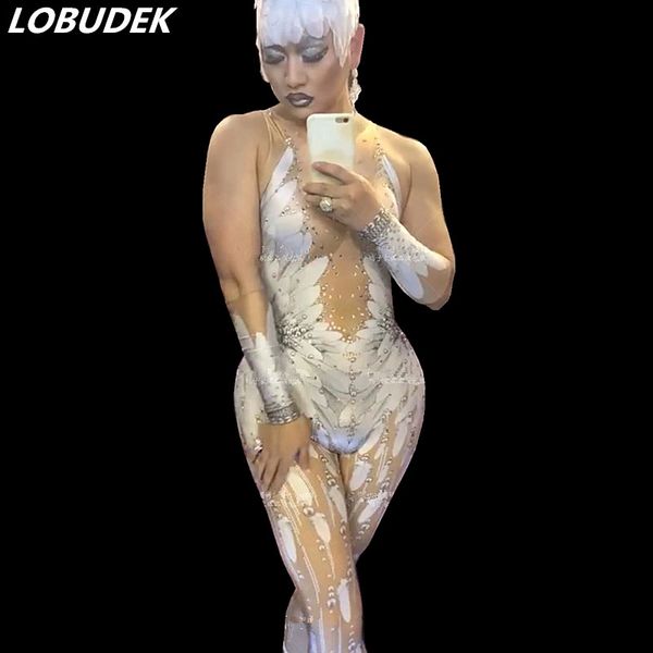 white feathers pattern crystals elastic jumpsuit skinny women stage dance outfit nightclub bar party performance costume, Black;white
white feathers pattern crystals elastic jumpsuit skinny women stage dance outfit nightclub bar party performance costume, Black;white