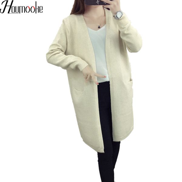 hmk 2019 new solid colour women's sweater ladies pockets knitted cardigans sweaters women casual loose long sweater coats, White
hmk 2019 new solid colour women's sweater ladies pockets knitted cardigans sweaters women casual loose long sweater coats, White