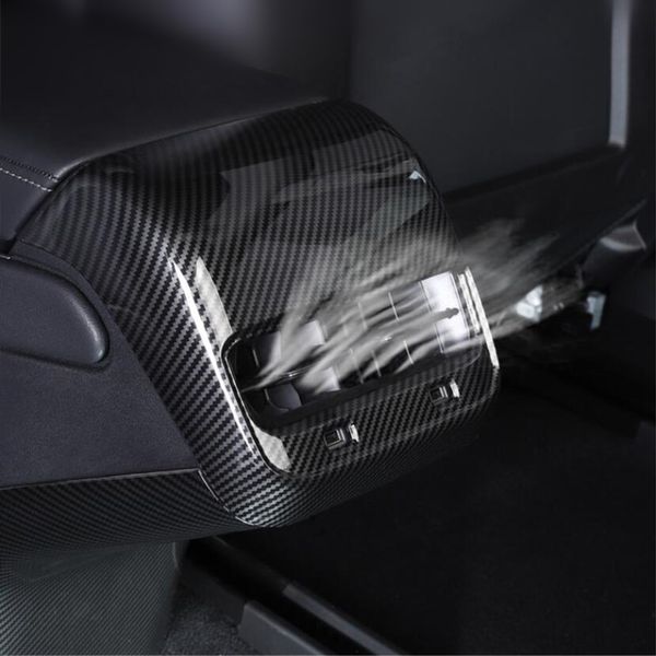 carbon fiber color rear air outlet cover trim for model 3 abs car styling center console anti-kick protection stickers
carbon fiber color rear air outlet cover trim for model 3 abs car styling center console anti-kick protection stickers