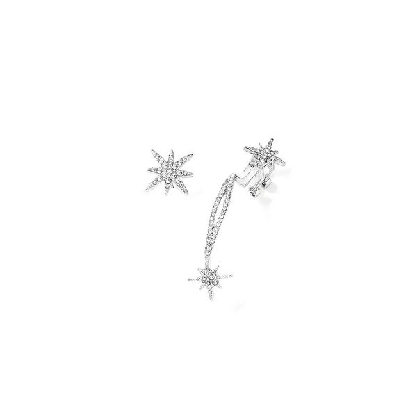 european and american personality shiny rhinestone snowflake asymmetric earrings star stud personality ear clip star earrings, Golden;silver
european and american personality shiny rhinestone snowflake asymmetric earrings star stud personality ear clip star earrings, Golden;silver