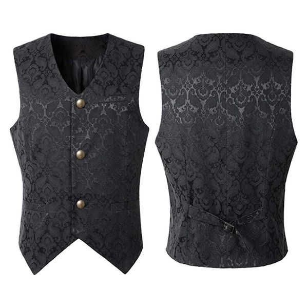 men vest jacket fashion punk jacket vintage overcoat outwear button tailcoat vest coat chalecos para hombre waistcoat mens, Black;white
men vest jacket fashion punk jacket vintage overcoat outwear button tailcoat vest coat chalecos para hombre waistcoat mens, Black;white