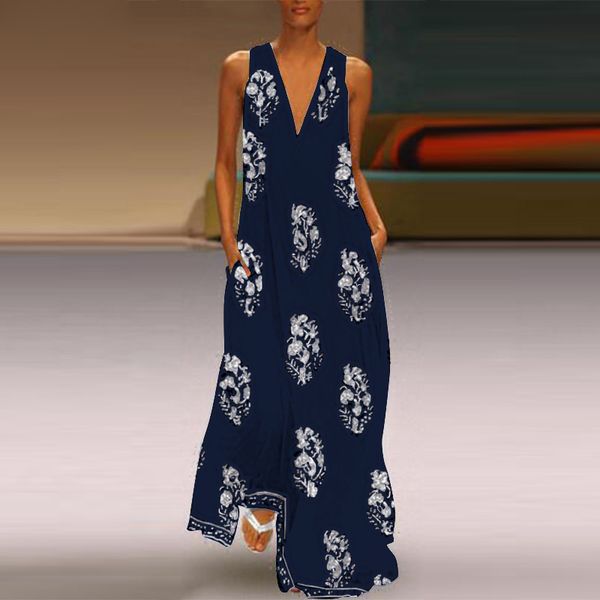 women dresses summer dress women maxi long dress summer printed sundress female v neck sleeveless beach vestido casual dress 5xl, Black;gray
women dresses summer dress women maxi long dress summer printed sundress female v neck sleeveless beach vestido casual dress 5xl, Black;gray