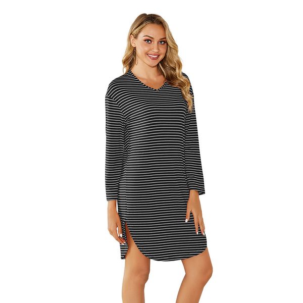 cross-border autumn and winter 2019 women's dress models striped fashion dress sub europe exclusively for women, Black;gray
cross-border autumn and winter 2019 women's dress models striped fashion dress sub europe exclusively for women, Black;gray