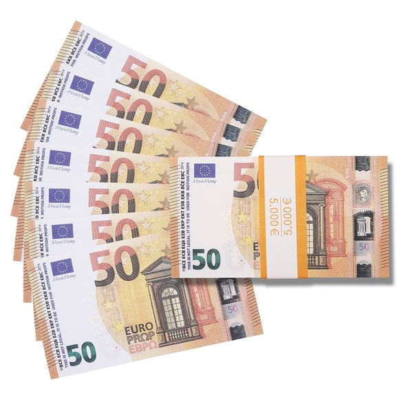 Prop money that look real movie fake money 50 euro money tack fake 50 euro banknote