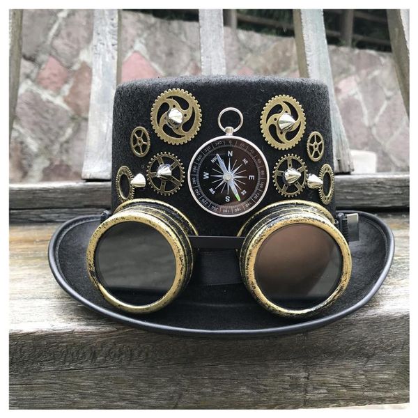 2020 new men women high-end handmade steampunk hat with gear glasses magic hat party size 57cm, Blue;gray
2020 new men women high-end handmade steampunk hat with gear glasses magic hat party size 57cm, Blue;gray