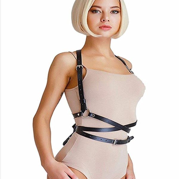 colemje fashion women punk harajuku body garters faux leather bondage cage sculpting harness waist belt straps suspenders belts, Slivery;golden
colemje fashion women punk harajuku body garters faux leather bondage cage sculpting harness waist belt straps suspenders belts, Slivery;golden