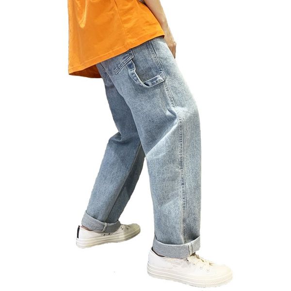 2019 new man loose jeans men straight cargo denim pant comfortable big pockets male casual hip-hop personal trousers, Blue
2019 new man loose jeans men straight cargo denim pant comfortable big pockets male casual hip-hop personal trousers, Blue