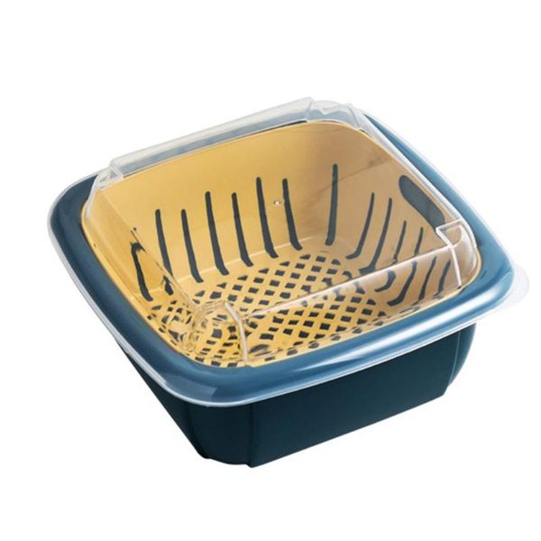 multifunction double-layer drain basket with lid kitchen refrigerator drain storage box plastic fruit storage basket
multifunction double-layer drain basket with lid kitchen refrigerator drain storage box plastic fruit storage basket