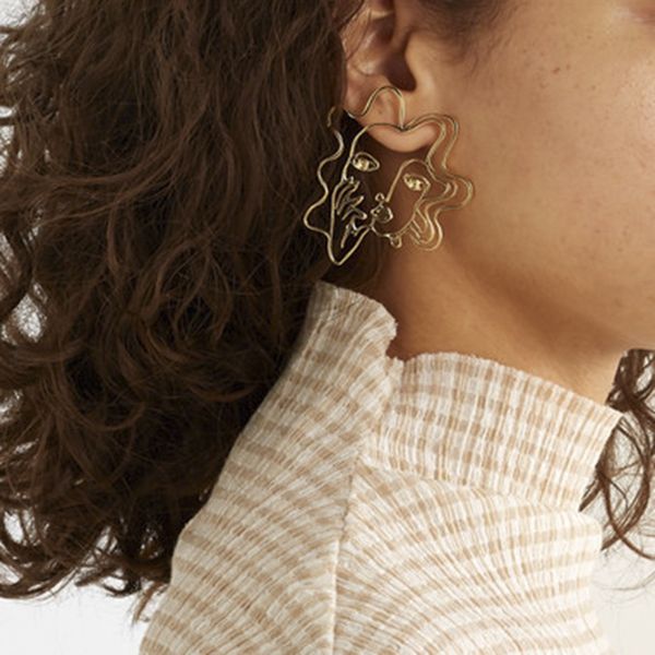 trendy designer face earrings gold sliver statement drop earrings for women girls ins style 2020, Silver
trendy designer face earrings gold sliver statement drop earrings for women girls ins style 2020, Silver