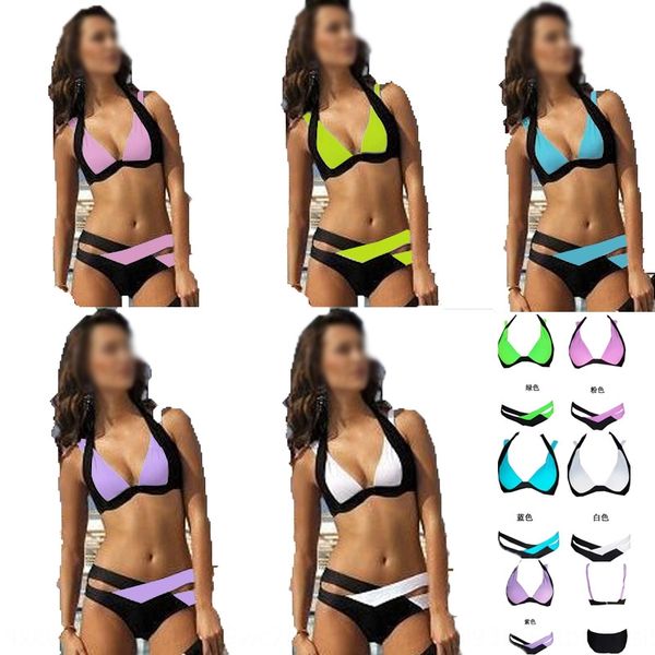 16 color matching bikini black bikini and white contrast color women's split swimsuit cross bandage swimsuit, White;black
16 color matching bikini black bikini and white contrast color women's split swimsuit cross bandage swimsuit, White;black