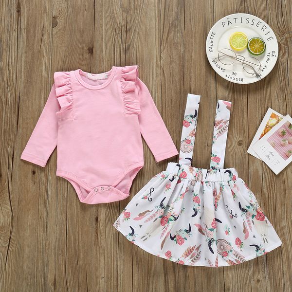 newborn infant baby girls frill solid romper floral print skrits outfits set girls clothes children clothes girls outfits, White
newborn infant baby girls frill solid romper floral print skrits outfits set girls clothes children clothes girls outfits, White