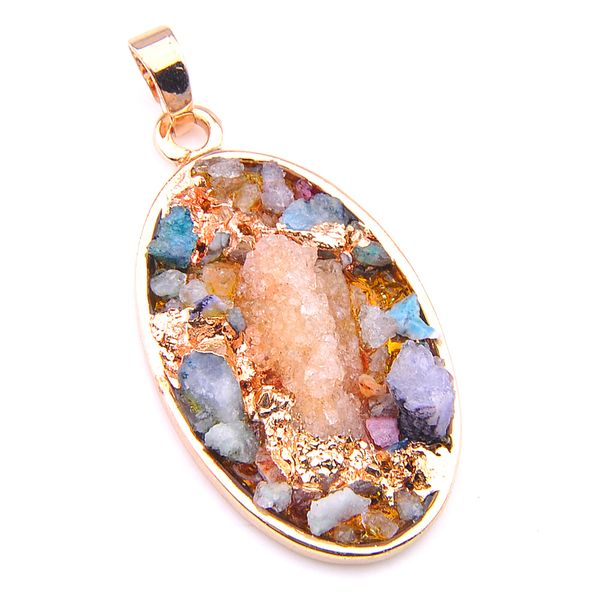 luckyshine 10 pcs brand new oval natural crystal cluster multicolor pendants gold plated women men pendant necklaces, Silver
luckyshine 10 pcs brand new oval natural crystal cluster multicolor pendants gold plated women men pendant necklaces, Silver