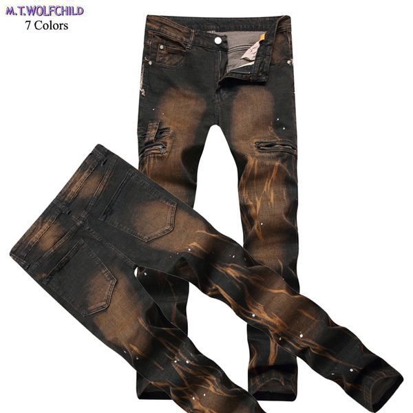 male jeans 2018 mens distressed hole denim pants casual mens straight slim jeans fashion masculino denim trousers 28-42, Blue
male jeans 2018 mens distressed hole denim pants casual mens straight slim jeans fashion masculino denim trousers 28-42, Blue