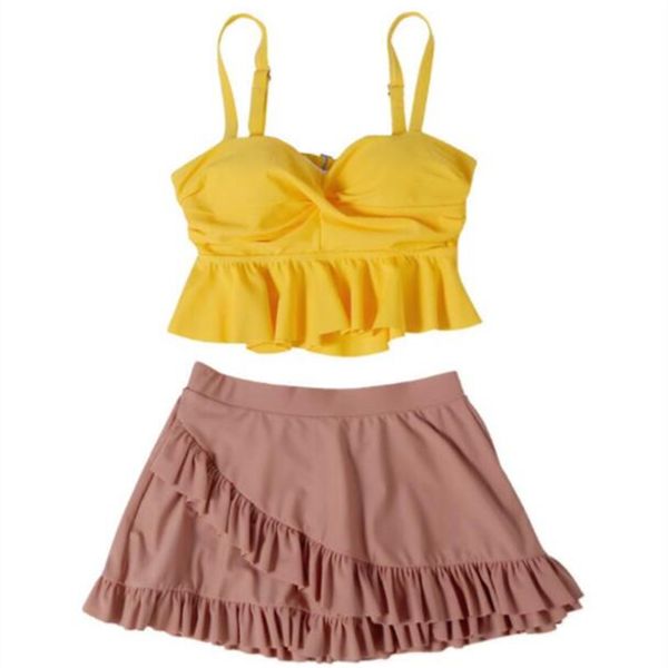 women push up two piece bikini set swimwear ruffles bathing suit summer biquinis swimming beach wear sports skirt swimsuit, White;black
women push up two piece bikini set swimwear ruffles bathing suit summer biquinis swimming beach wear sports skirt swimsuit, White;black