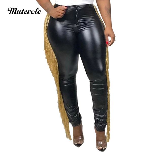 mutevole fashion pu leather fringe tassel pants women faux leather club pants thin elegant elastic party pencil, Black;white
mutevole fashion pu leather fringe tassel pants women faux leather club pants thin elegant elastic party pencil, Black;white