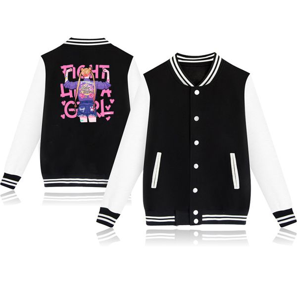 autumn fashion baseball uniform fight like a girl printing women men baseball jacket boys girls harajuku jackets and coats, Black
autumn fashion baseball uniform fight like a girl printing women men baseball jacket boys girls harajuku jackets and coats, Black