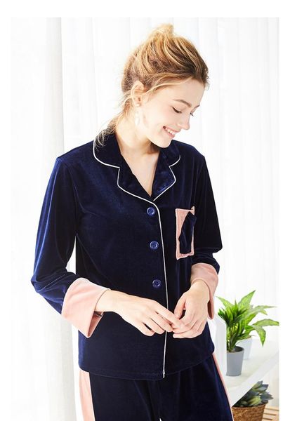 2018 new velvet pajamas autumn winter long sleeve home furnishing serve two paper suit lingerie pyjamas women pijama feminino, Blue;gray
2018 new velvet pajamas autumn winter long sleeve home furnishing serve two paper suit lingerie pyjamas women pijama feminino, Blue;gray