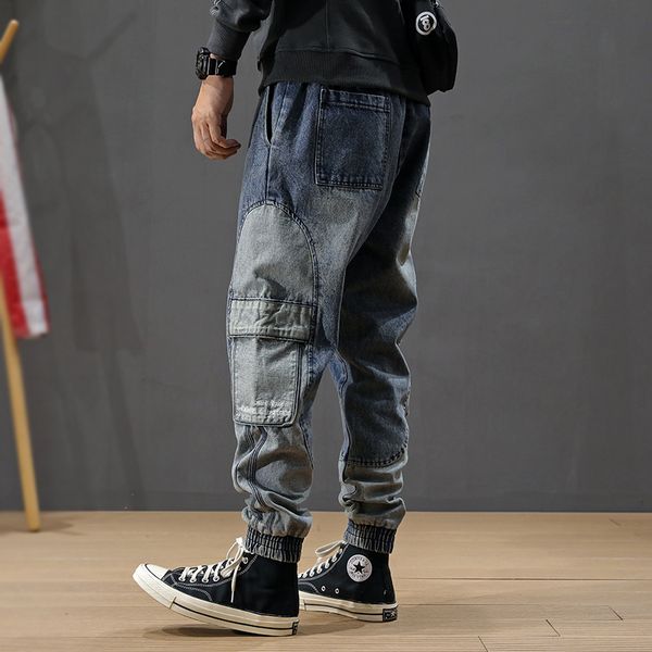 japanese style fashion men jeans spliced designer big pocket cargo pants harem trousers streetwear hip hop jeans men, Blue
japanese style fashion men jeans spliced designer big pocket cargo pants harem trousers streetwear hip hop jeans men, Blue