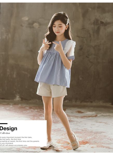 2020 new summer korean version of the foreign girl suit in the big boy short-sleeved skirt t-shirt shorts children two-piece suit, White
2020 new summer korean version of the foreign girl suit in the big boy short-sleeved skirt t-shirt shorts children two-piece suit, White