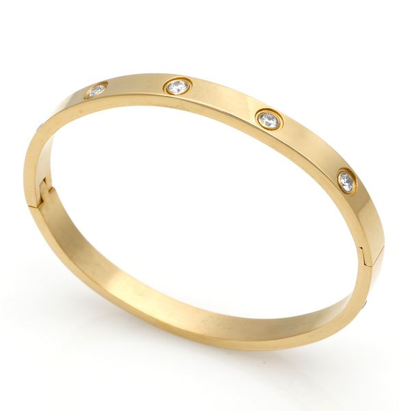 fashion love jewelry women bangle titanium steel couple jewelry full cz white crystal buckle bracelets bangles men, Black
fashion love jewelry women bangle titanium steel couple jewelry full cz white crystal buckle bracelets bangles men, Black
