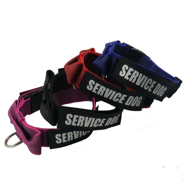 dog collar with handle control adjustable nylon reflective pet dog collar with service dog tag for small medium large dogs
dog collar with handle control adjustable nylon reflective pet dog collar with service dog tag for small medium large dogs